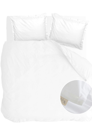 Walra Dekbedovertrek Vintage Satin Wit
