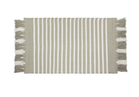 Walra Badmat Stripes & Structure Taupe/ Wit