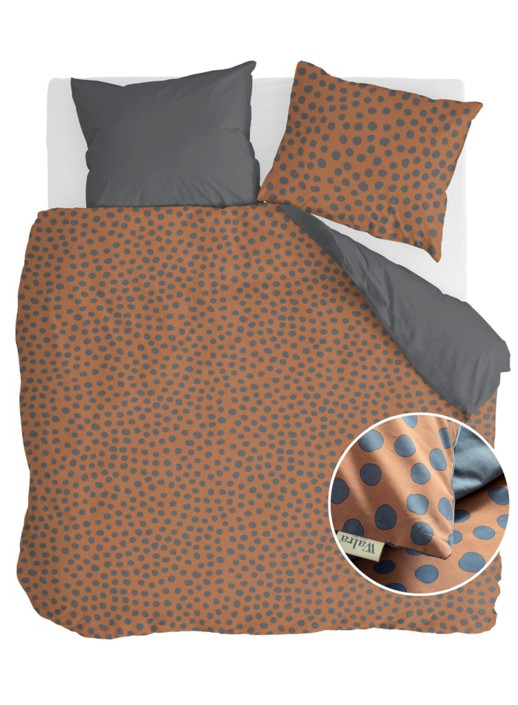 Walra Dekbedovertrek Spots & Dots Cognac