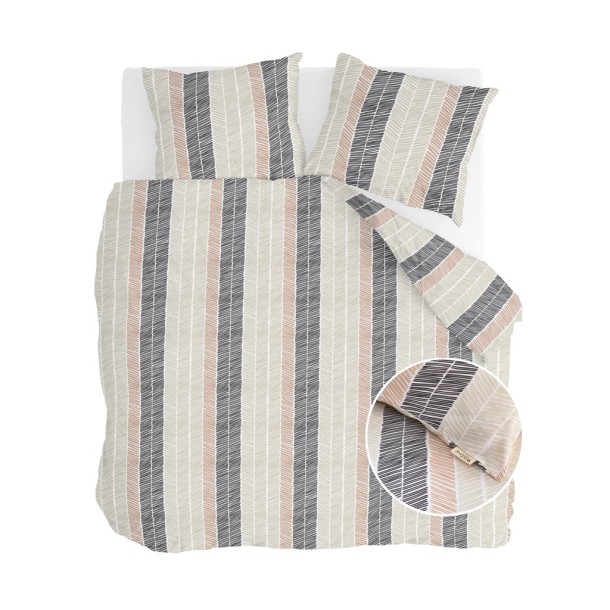 Walra Dekbedovertrek Remade Drawing Fishbone Off White