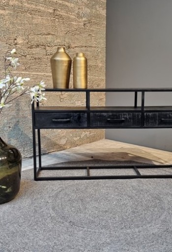 Jax Drawer Console Table Black 