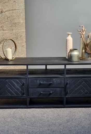 Jax Door / Drawer TV Cabinet Black