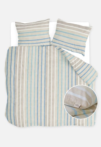 Walra Dekbedovertrek Natural Stripes Jade