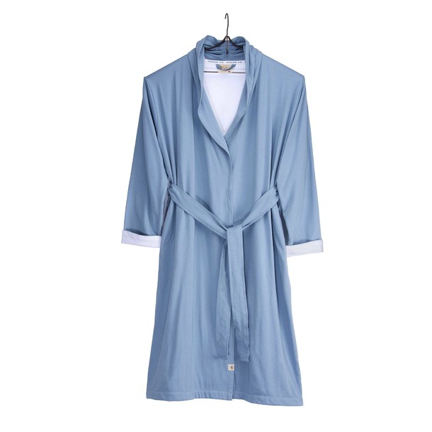 Walra Badjassen Soft Jersey Robe Blauw